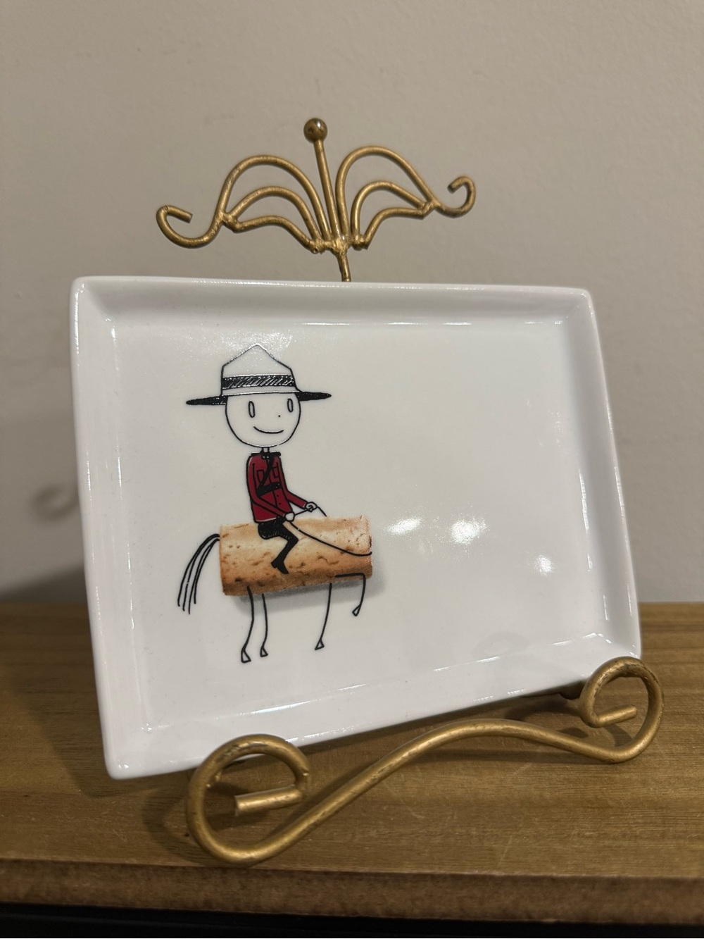 CB2 Oliver Canadian Mountie appetizer plate